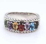 925 Sterling Silver Effy Marquise Multi Gemstone Ring