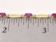 Joyous 10K Yellow Gold Ruby and Diamond Bracelet