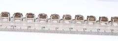 925 Sterling silver round brilliant cut smokey quartz tennis bracelet