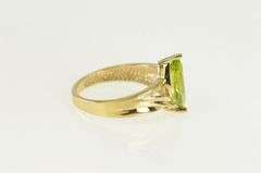 14K Yellow Gold Marquise Peridot Vintage Statement Ring