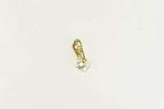 14K Yellow Gold Cushion CZ Fancy Illusion Drop Pendant