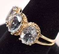 Wonderful 10K Yellow Gold Aquamarine Gemstone Ring
