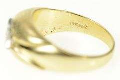 14K Yellow Gold 0.30 Ctw Men's Diamond Cluster Retro Wedding Ring