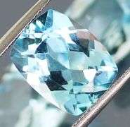 Dazzling 8.58ct vivid blue cushion cut Topaz set
