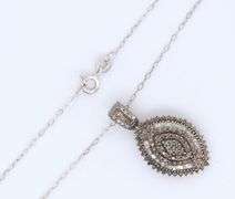 925 Sterling silver cubic zirconia pendant on chain necklace