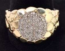 Charming 10K Yellow Gold Men's Fancy Brown Diamond Ring
