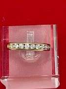 LADIES 14K YELLOW GOLD AND DIAMOND BAND