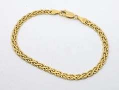 Useful 14K YG Wheat Link Bracelet