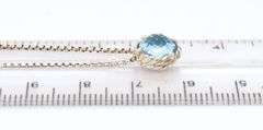 David Yurman Chatelaine Topaz Pendant on Chain Necklace