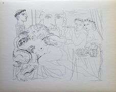 PABLO PICASSO, MINOTAUR CARESSING GIRL