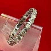 CERTIFIED 14K WHITE GOLD AND DIAMOND ETERNITY RING