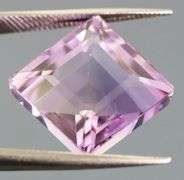 Bright violet 11.28ct square cut Amethyst