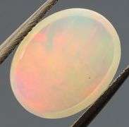 Block patterned 1.23ct frosty white Jelly Opal