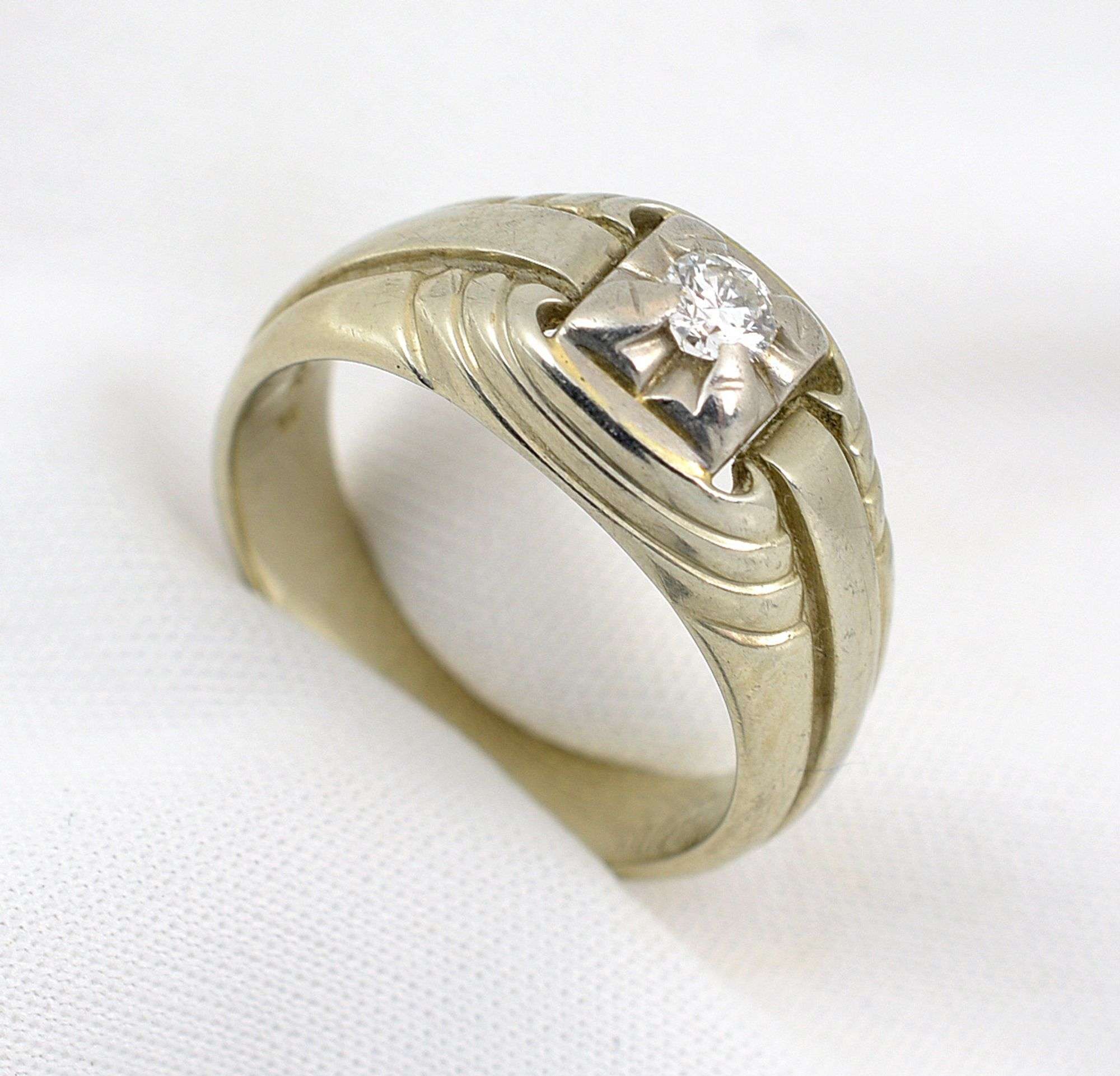 値下げ　AMBUSH solitaire gold Athena Grande Old Cut Diamond Gold Solitaire Engagement Ring