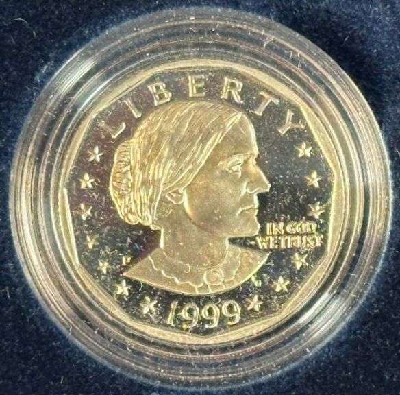 4 Gem Ultra Cameo Proof 1999 Susan B. Anthony. Box/COA