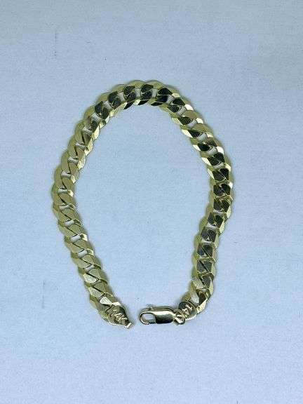 14K Solid Yellow Gold Curb Cuban