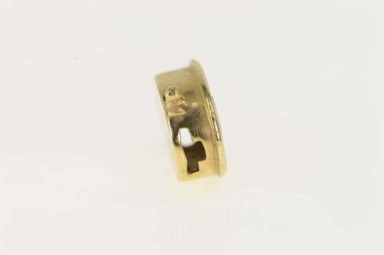14K Yellow Gold Dogwood Flower Swirl Oval Box Clasp