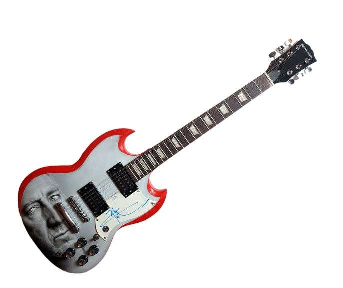 The Who Pete Townshend Signed Hand Airbrushed Painting Guitar UACC AFTAL ACOA