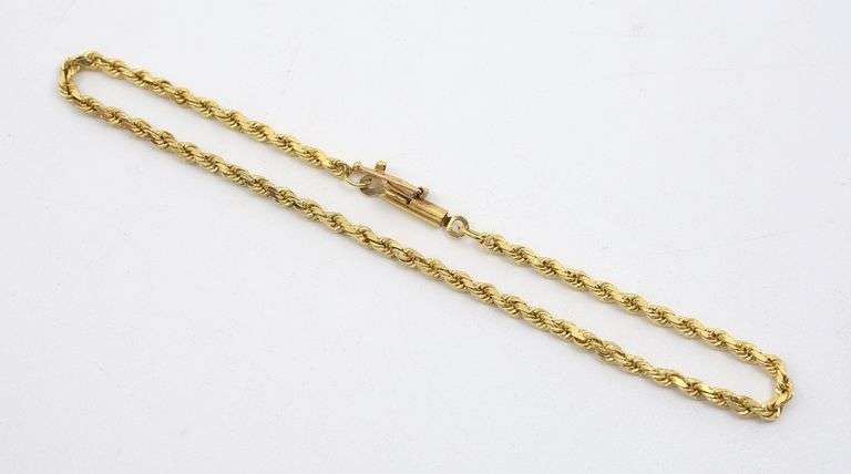 Useful 14k YG Rope Bracelet