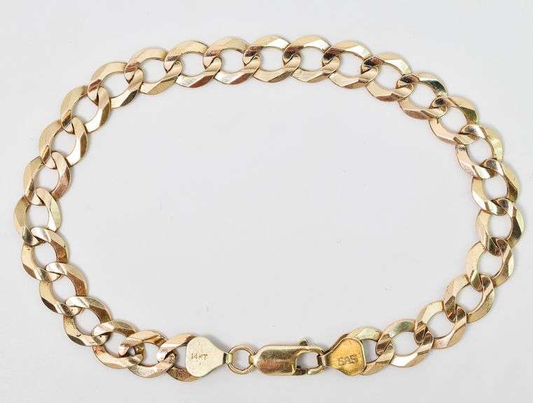 Intriguing 14K Yellow Gold Chain Bracelet- Intriguing 14K Yellow Gold Chain Bracelet