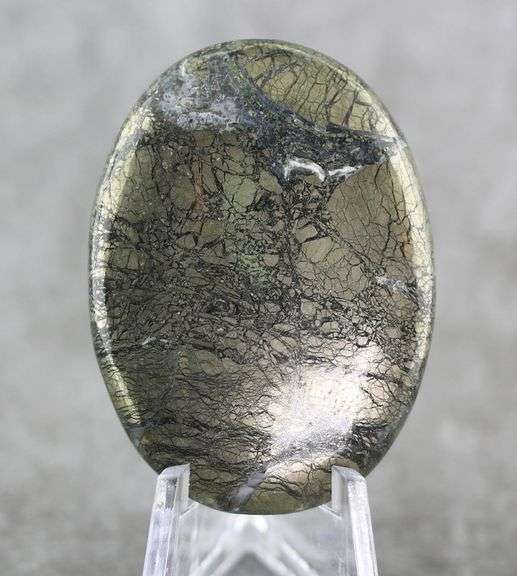 Awesome 104.26ct Nipomo Agate with Marcasite cabochon