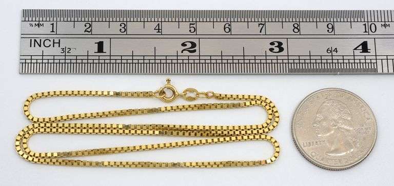 Useful 14K Box Link Necklace