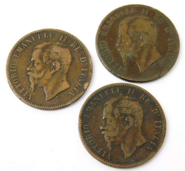 3 Italia 10 Centesimi Coins