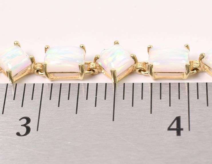 Amazing 14K Yellow Gold Opal Gemstone Bracelets
