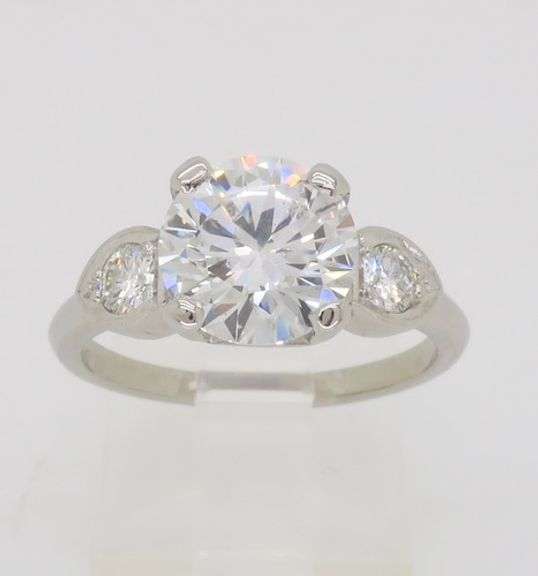 Certified Platinum 2.51CTW Diamond Ring