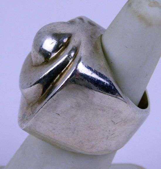 Heavy Big Chunky Sterling Silver Ring, Size 6