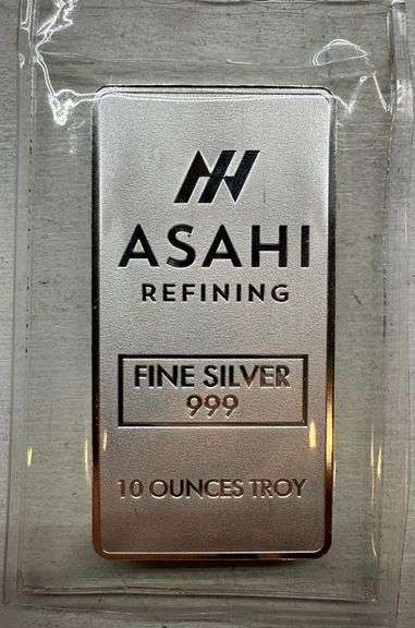 10 Troy Ounces Pure .999 Fine Silver Bar in Plastic