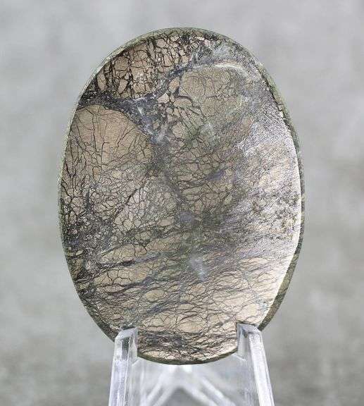 Awesome 104.26ct Nipomo Agate with Marcasite cabochon