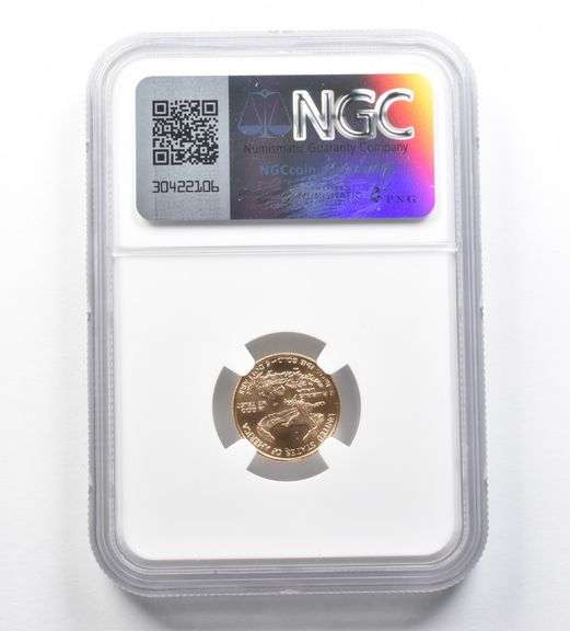 MS70 1996 $5 American Gold Eagle 1/10 Oz Gold NGC