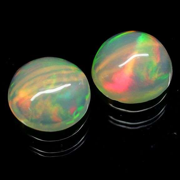 Ravishing 1.50ct unheated Welo Jelly Opal pair