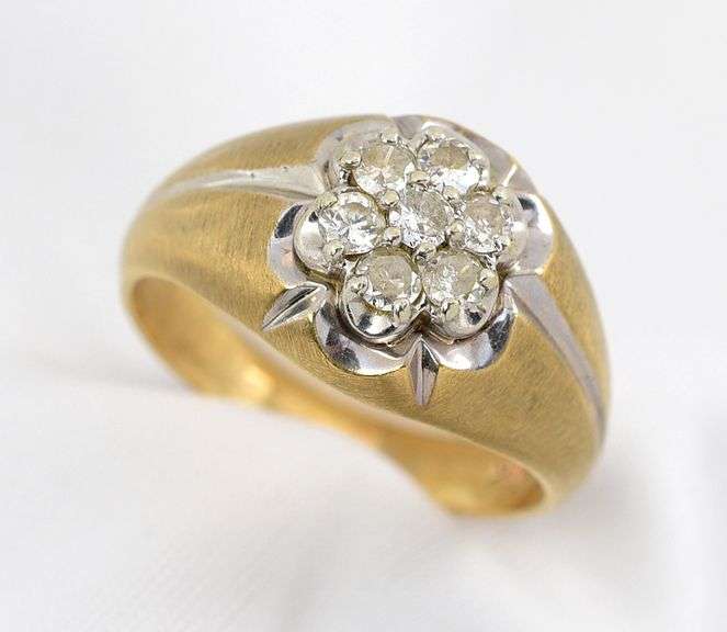 Classic Man's Diamond Cluster Ring