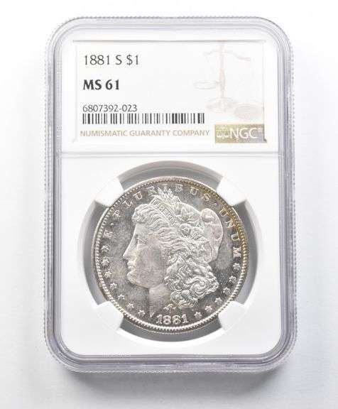 MS61 1881-S Morgan Silver Dollar NGC Great Contrast