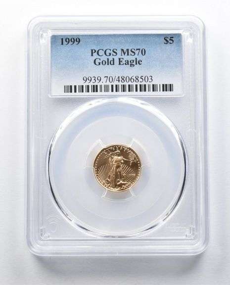 MS70 1999 $5 American Gold Eagle 1/10 Oz Gold PCGS