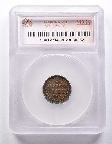 XF45 1863 Civil War Token Harvey & Co SEGS