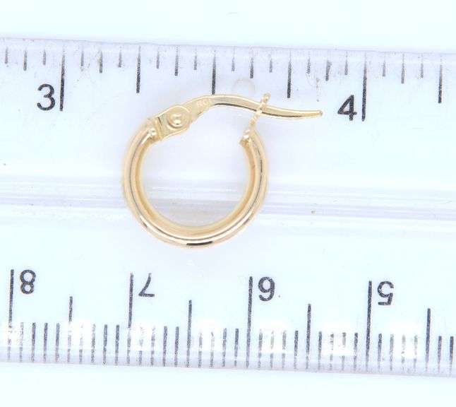 14kt Yellow gold mini hoop earrings
