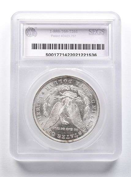MS60 1891 Morgan Silver Dollar SEGS