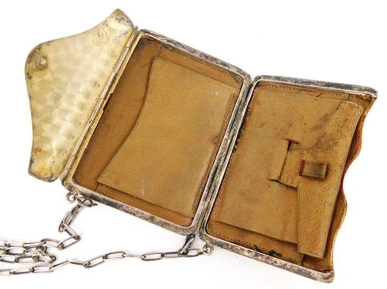Antique Ladies Silverplate Wristlet Purse