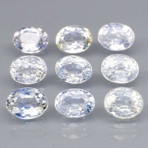 Fantastic 3ct 9 piece Ceylon Sapphire set