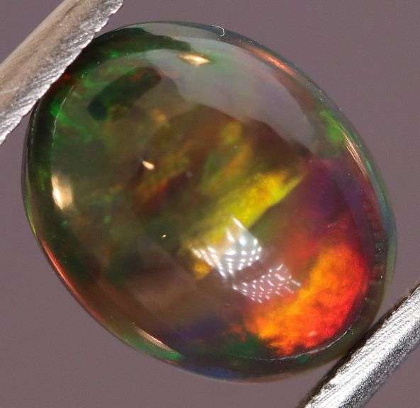 Eye catching 1.25ct Harlequin Welo black Opal
