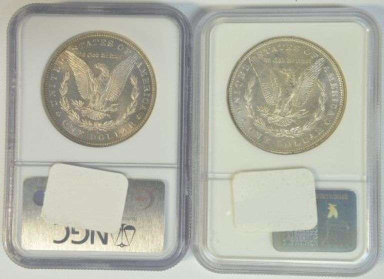 Stunning virtual Gem BU 1880-S & 1881-S Morgan Dollar. NGC MS64