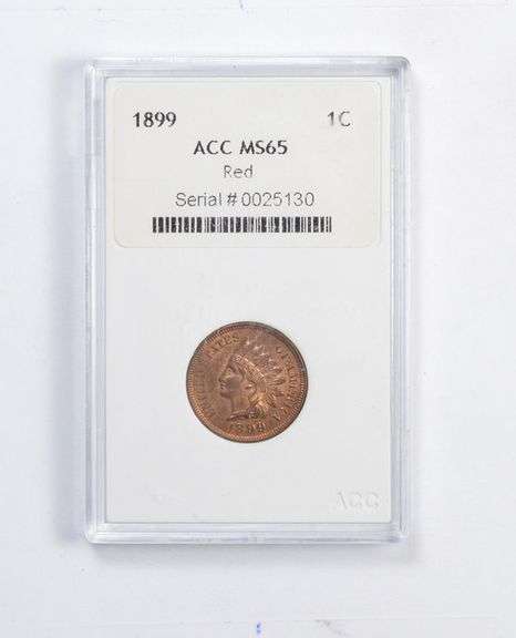 MS65 1899 Indian Head Cent - Red - Graded ACC