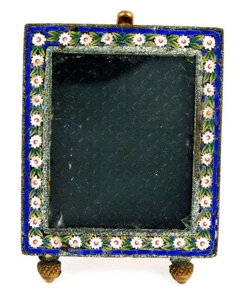 Early Miniature Italian Micro Mosaic Picture Frame
