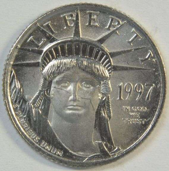 Gem BU 1997 $10 Pure Platinum American Eagle coin