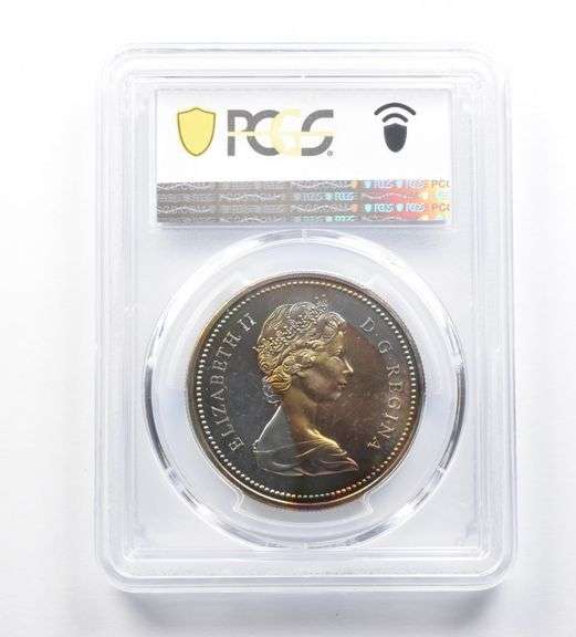 SP67 1971 Canada 1 Dollar Silver PCGS Monster Toning