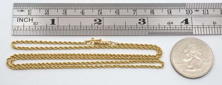 Useful 14K YG Rope Necklace