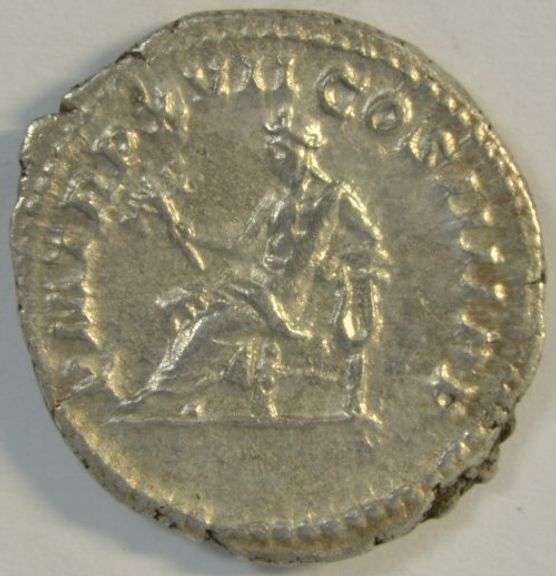 Original near Mint State Caracalla Roman Silver Denarius, 198 to 217 AD